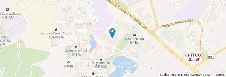 Mapa de ubicacion de 學習資源中心（旺宏館） en Taiwan, 臺灣省, 新竹市, 東區.