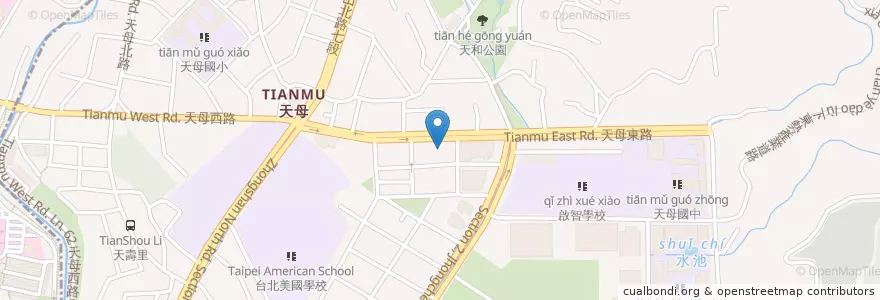 Mapa de ubicacion de 番紅花印度美饌 en Taiwan, 新北市, Taipé, 士林區.