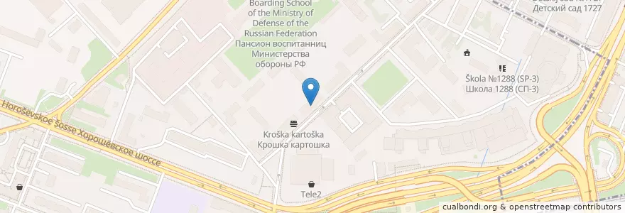 Mapa de ubicacion de Суши Wok en Russie, District Fédéral Central, Moscou, Северный Административный Округ, Хорошёвский Район.