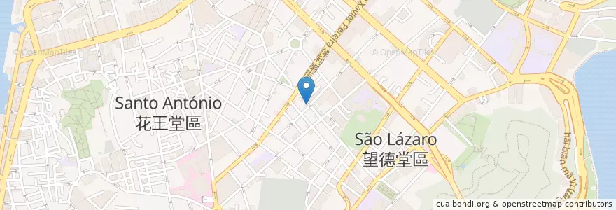 Mapa de ubicacion de International Commercial Bank of China en China, Macao, Provincia De Cantón, 珠海市, Macao, 香洲区, 花王堂區 Santo António.