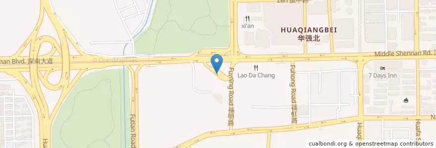 Mapa de ubicacion de 上海宾馆西 en China, Guangdong, Shenzhen, 福田区.
