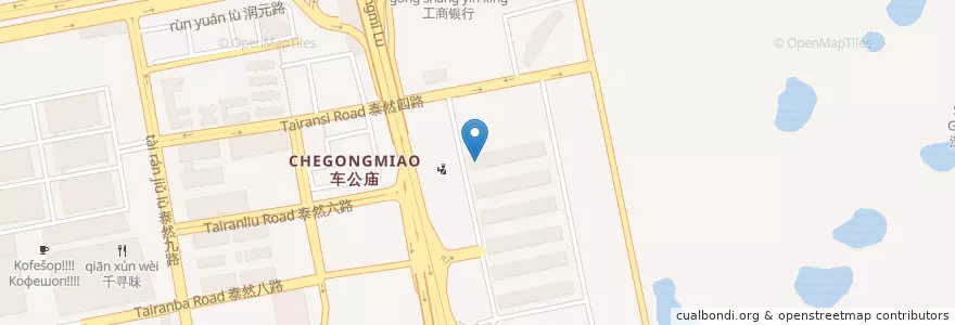 Mapa de ubicacion de 中国银行 en 中国, 广东省, 深圳市, 福田区.