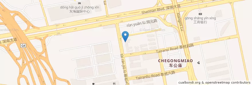 Mapa de ubicacion de 平安银行 en الصين, غوانغدونغ, شنجن (الصين), 福田区.