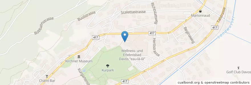 Mapa de ubicacion de Extrablatt en Switzerland, Grisons, Prättigau/Davos, Davos.