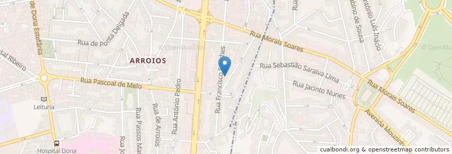 Mapa de ubicacion de Veganeats Caffe en 포르투갈, Área Metropolitana De Lisboa, Lisboa, Grande Lisboa, 리스본, Arroios.