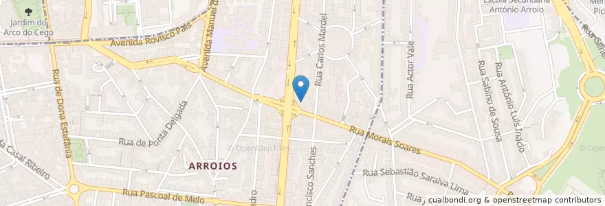 Mapa de ubicacion de Real Nepal II en Portekiz, Área Metropolitana De Lisboa, Lisboa, Grande Lisboa, Lizbon, Arroios.