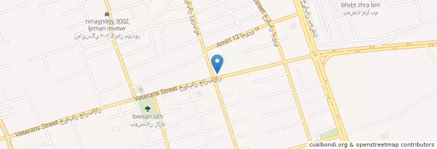 Mapa de ubicacion de کافه سهند en إیران, محافظة كرمان, مقاطعة بم, بخش مرکزی شهرستان بم, بم.