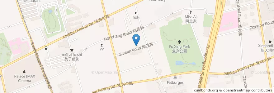 Mapa de ubicacion de Kinloch Coffee en China, Shanghai, Huangpu.