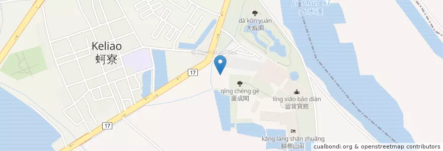 Mapa de ubicacion de 舞龍亭 en تايوان, تاينان, 北門區.
