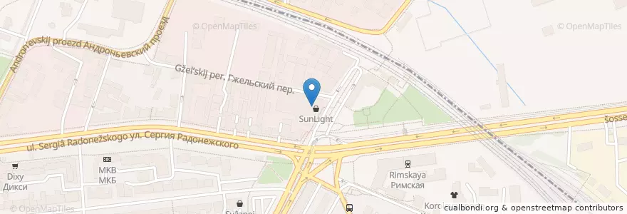 Mapa de ubicacion de Subway en 俄罗斯/俄羅斯, Центральный Федеральный Округ, Москва, Юго-Восточный Административный Округ.