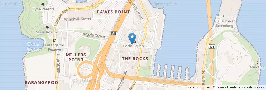 Mapa de ubicacion de Tap Rooms en Australia, New South Wales, Council Of The City Of Sydney, Sydney.