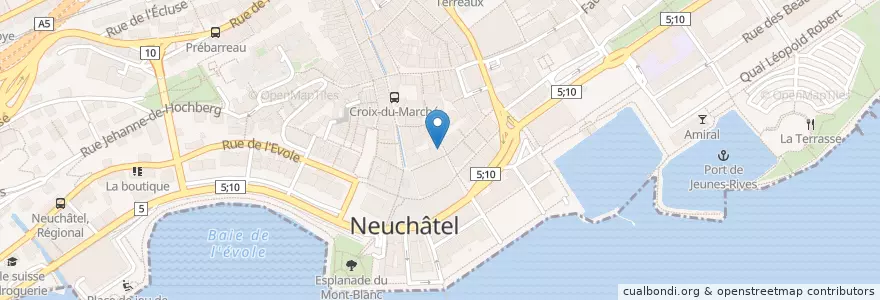 Mapa de ubicacion de L'ami ami en Suisse, Neuchâtel, Lac De Neuchâtel (Ne), Neuchâtel.