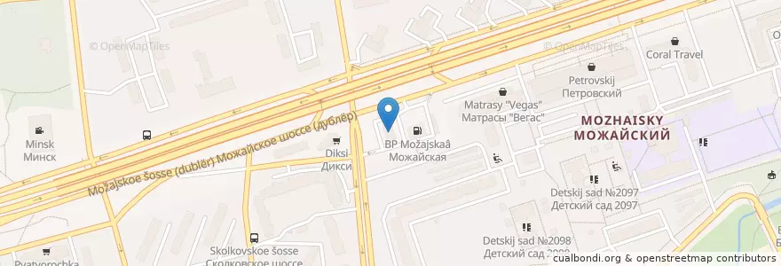 Mapa de ubicacion de Макдоналдс en Rússia, Distrito Federal Central, Москва, Западный Административный Округ, Можайский Район.