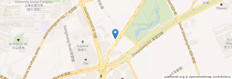 Mapa de ubicacion de Starbucks en 중국, 상하이, 쉬후이구.