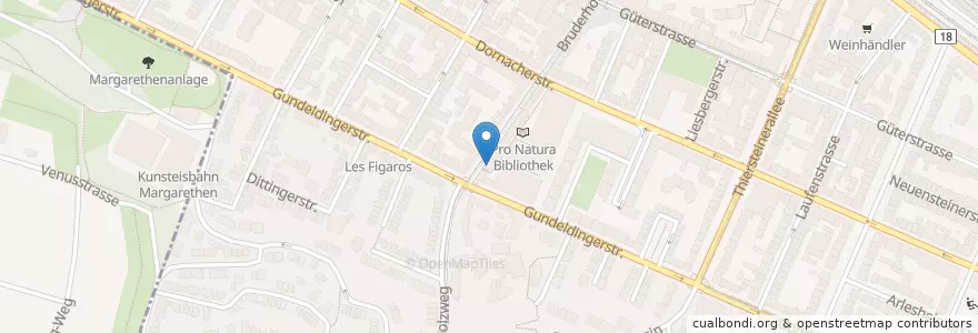 Mapa de ubicacion de Gasparini Glaces en Zwitserland, Bazel-Stad, Bazel.