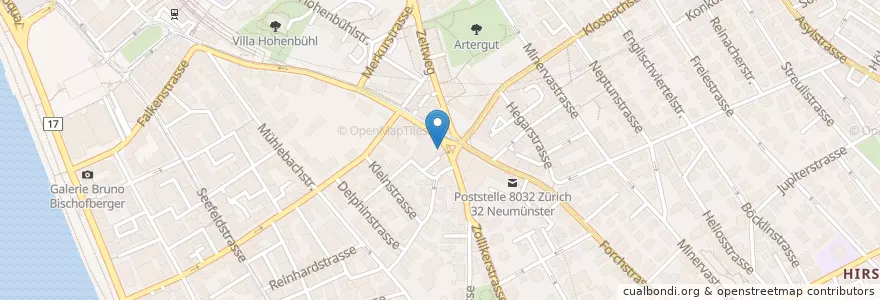Mapa de ubicacion de Migros Take-Away en Switzerland, Zurich, District Zurich, Zurich.