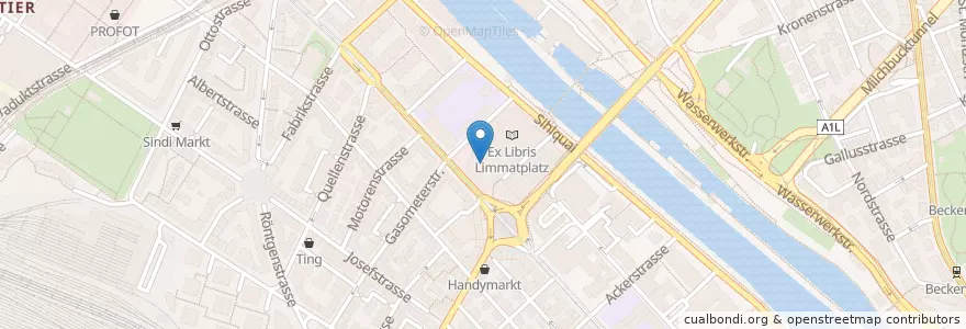Mapa de ubicacion de Migros Take-Away en 스위스, 취리히, Bezirk Zürich, Zürich.
