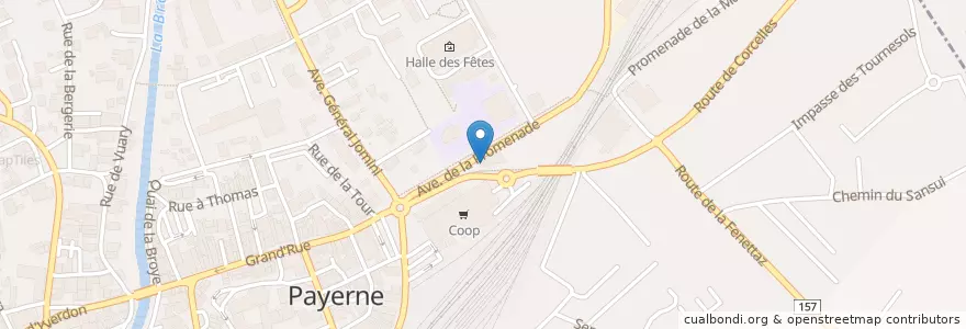 Mapa de ubicacion de Secret's Café en Schweiz, Waadt, District De La Broye-Vully, Payerne.