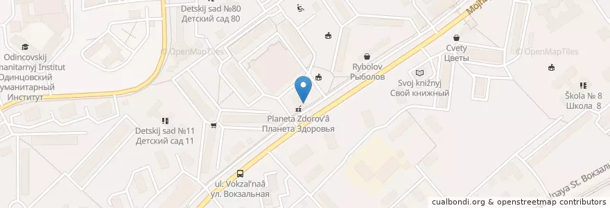 Mapa de ubicacion de Обмен валюты en Rusland, Centraal Federaal District, Oblast Moskou, Одинцовский Городской Округ.