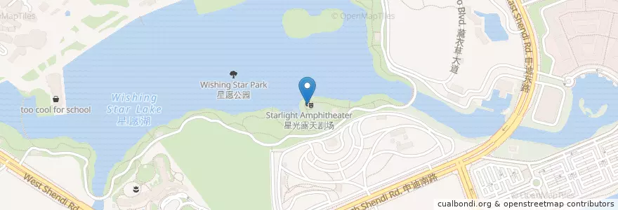 Mapa de ubicacion de 星光露天剧场 en China, Shanghai, 浦东新区.