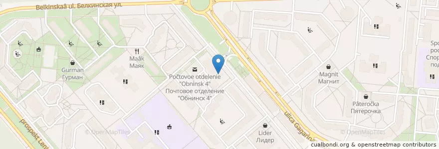 Mapa de ubicacion de Дикий койот en Rusland, Centraal Federaal District, Oblast Kaloega, Городской Округ Обнинск.