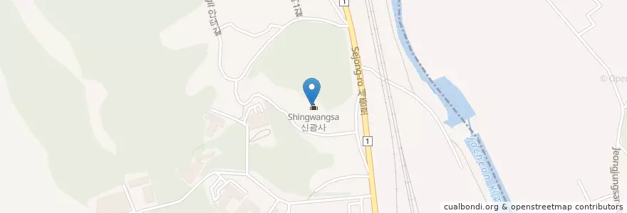 Mapa de ubicacion de 신광사 en کره جنوبی, 세종, 조치원읍.