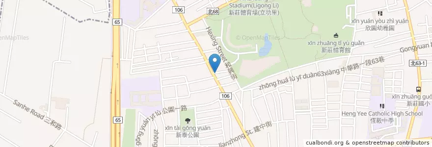 Mapa de ubicacion de 古早烤地瓜 en Taiwán, Nuevo Taipéi, 新莊區.