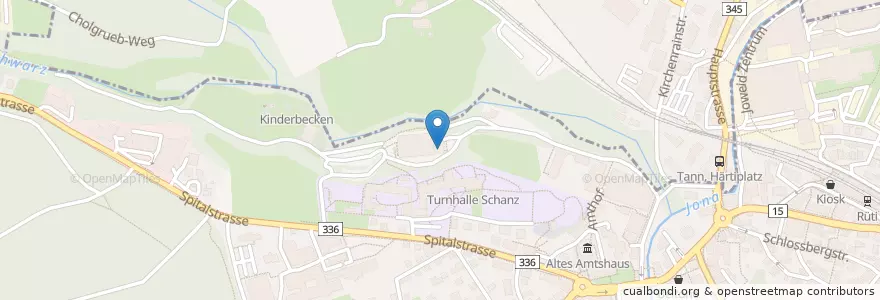 Mapa de ubicacion de Shuyukan Karate Rüti en Switzerland, Zürich, Bezirk Hinwil, Rüti (Zh).