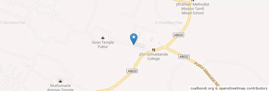 Mapa de ubicacion de J/Puttur Hindu Primary School en Sri Lanka, வட மாகாணம், யாழ்ப்பாணம் மாவட்டம்.