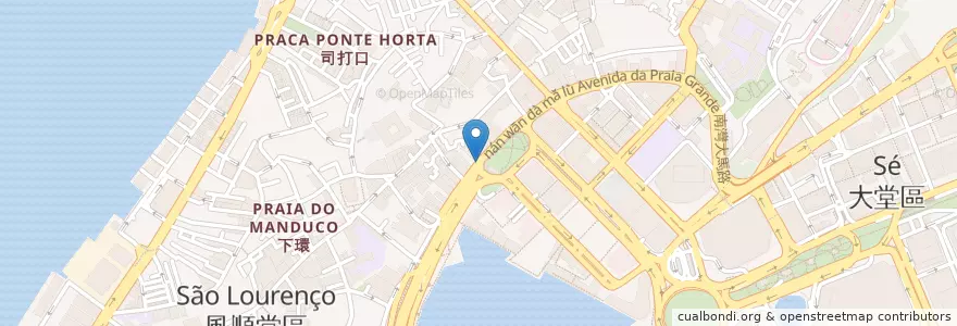 Mapa de ubicacion de 中國建設銀行 Banco de Construção da China en Китай, Макао, Гуандун, Макао, 珠海市, 香洲区.