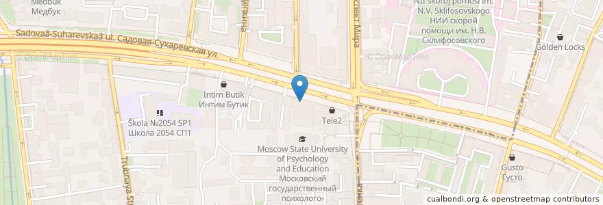 Mapa de ubicacion de Костер en Russland, Föderationskreis Zentralrussland, Moskau, Zentraler Verwaltungsbezirk, Мещанский Район.