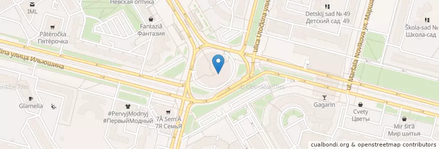Mapa de ubicacion de McDonald's en Russia, Northwestern Federal District, Leningrad Oblast, Saint Petersburg, Приморский Район, Округ Озеро Долгое.