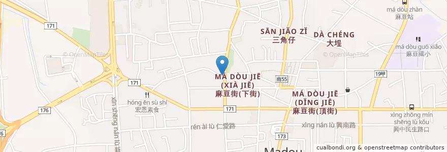 Mapa de ubicacion de 其森牛肉湯 en Taïwan, Tainan, 麻豆區.
