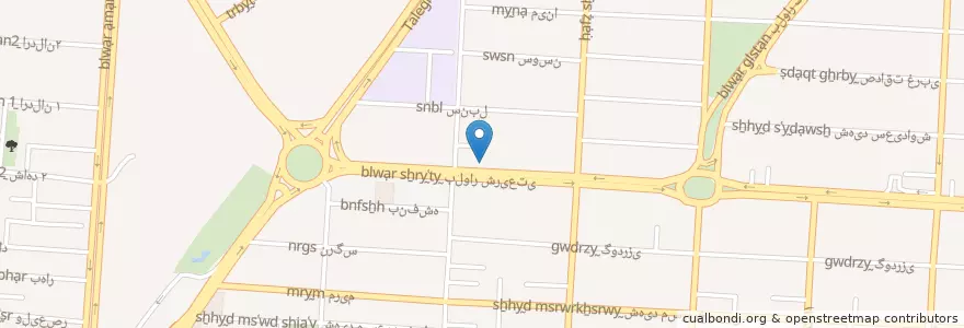 Mapa de ubicacion de بانک ملی en Иран, Альборз, شهرستان کرج, بخش مرکزی شهرستان کرج, کرج.