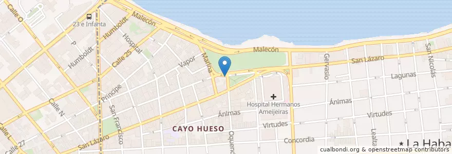 Mapa de ubicacion de Di tu en Küba, La Habana, Centro Habana.
