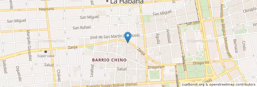 Mapa de ubicacion de Me gusta en 古巴, La Habana, Centro Habana.