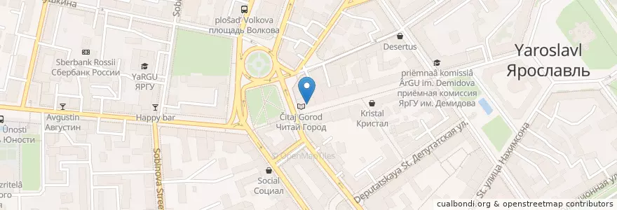Mapa de ubicacion de Gusto en Rusia, Distrito Federal Central, Óblast De Yaroslavl, Ярославский Район, Городской Округ Ярославль.