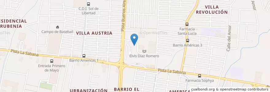 Mapa de ubicacion de BAR BRENDA en نیکاراگوئه, Departamento De Managua, Managua (Municipio).
