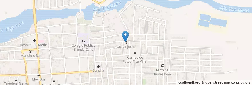 Mapa de ubicacion de Centro Público Sacuanjoche en ニカラグア, マナグア県, Tipitapa (Municipio).