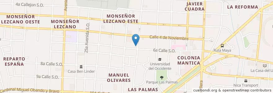 Mapa de ubicacion de Centro Clínico Santa Isabel. en Nikaragua, Departamento De Managua, Managua (Municipio).