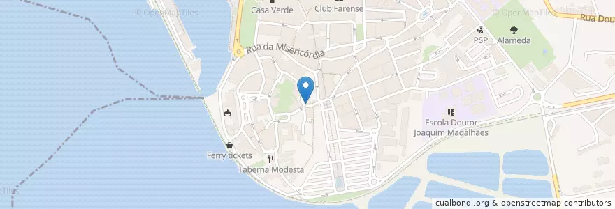 Mapa de ubicacion de Aqui del Rey en البرتغال, الغرب, الغرب, فارو, فارو, فارو.