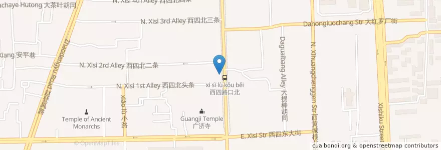 Mapa de ubicacion de 惠丰饺子馆 en China, Beijing, Hebei, 西城区.