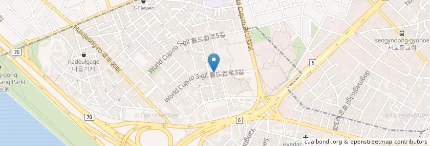 Mapa de ubicacion de dailybeer en 대한민국, 서울, 마포구, 합정동.