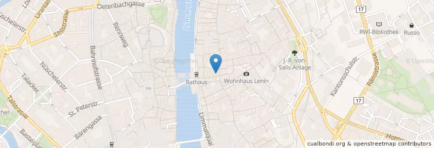 Mapa de ubicacion de delish Café Take-out en Schweiz/Suisse/Svizzera/Svizra, Zürich, Bezirk Zürich, Zürich.