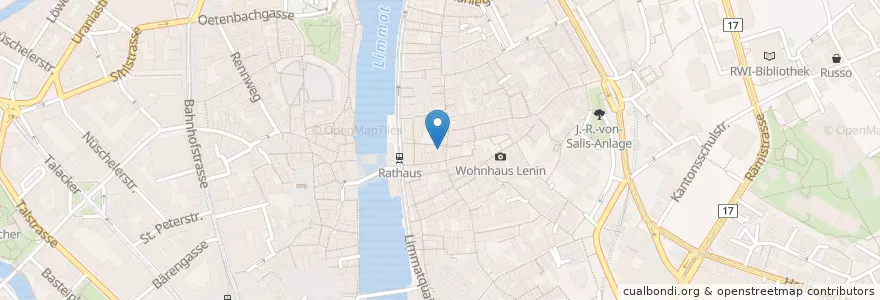 Mapa de ubicacion de Baltho Bar en Suisse, Zurich, District De Zurich, Zurich.