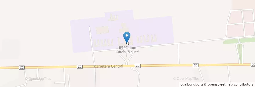 Mapa de ubicacion de IPI "Calixto García Íñiguez" en 古巴, Holguín, Holguín.