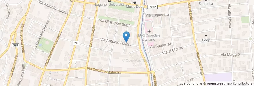Mapa de ubicacion de Ristorante Botero en İsviçre, Ticino, Distretto Di Lugano, Lugano, Circolo Di Lugano Ovest.
