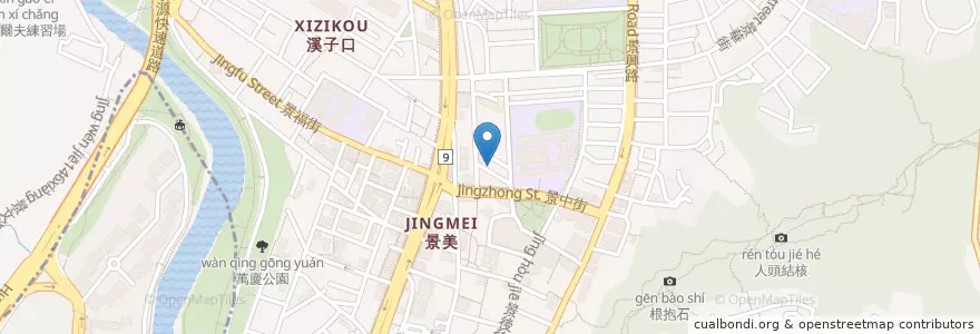 Mapa de ubicacion de 詹師傅全素養生餐 en Taïwan, Nouveau Taipei, Taipei, District De Wenshan.