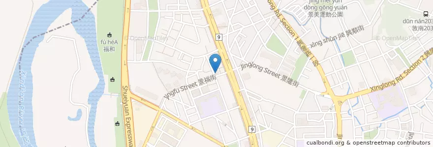 Mapa de ubicacion de 隆來小吃 en Taiwan, 新北市, Taipé, 文山區.