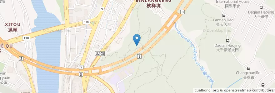 Mapa de ubicacion de 獅子壽亭 en Taïwan, Nouveau Taipei, Xindian.